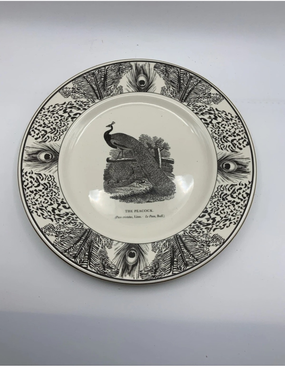 PRINKNASH ABBEY POTTERY ENGLAND BEWICK'S BEASTES  SALAD PLATES 8” THE PEACOCK